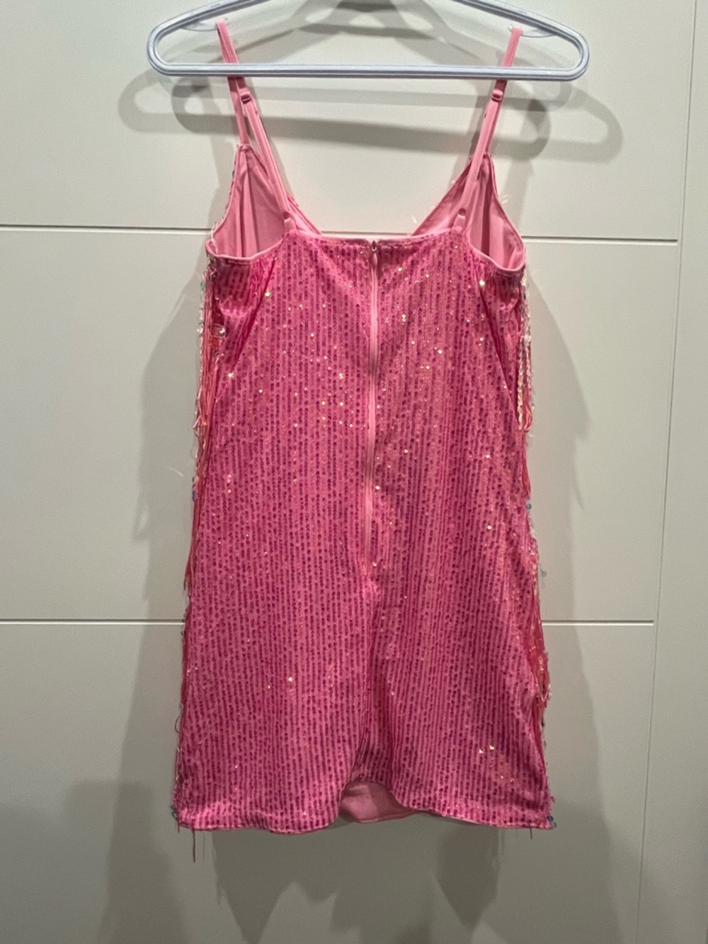 Pink Sequin Mini Dress - Picture 5 of 9
